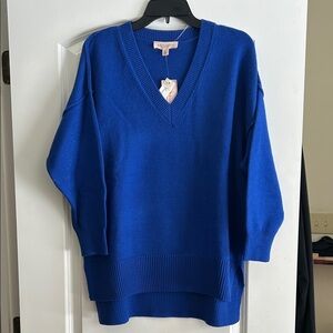Philosophy Royal Blue V-Neck Sweater